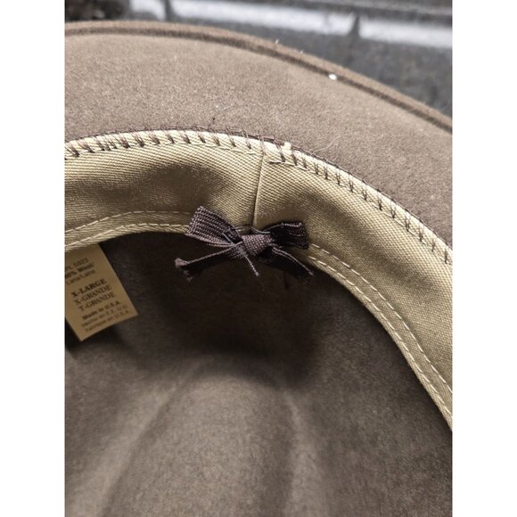 VTG Pendleton 100% Virgin Wool Fedora Hat Sz XL Brown USA AB214-70027 Structured - Picture 12 of 14
